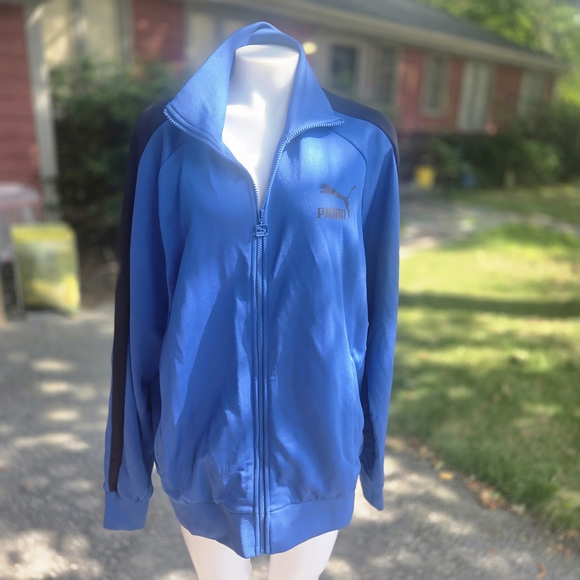 Puma Blue and Black Track Jacket NWT - Picture 1 of 5